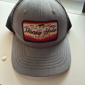 Honey Hole Outdoors Grey Trucker Hat